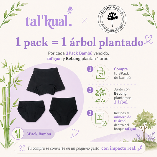 3Pack Bambú Piel sensible - 1 Pack = 1 Árbol